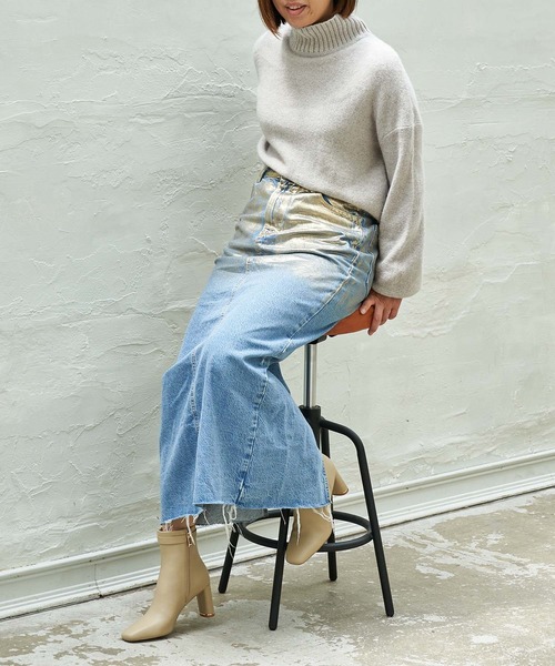 Mode et Jacomo(モードエジャコモ)の「サイドベルトスクエアトゥショートブーツ(ブーツ・レディース・ダークブラウン/ライトイエロー/ブラック・22.5cm/23cm/23.5cm/24cm/24.5cm)」の14枚目の写真