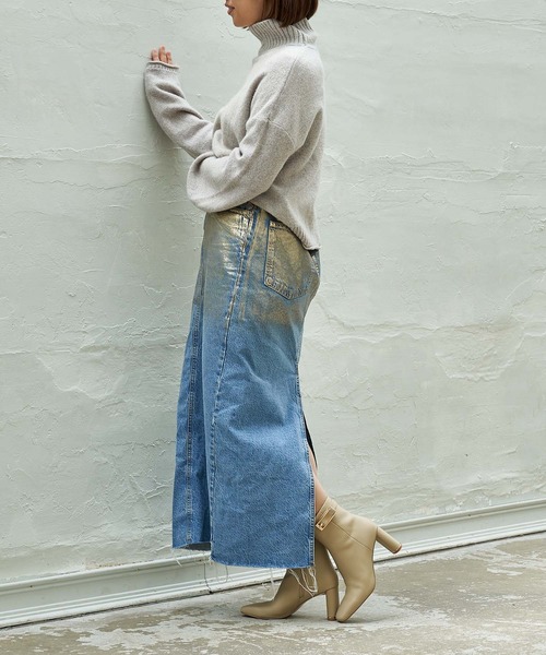 Mode et Jacomo(モードエジャコモ)の「サイドベルトスクエアトゥショートブーツ(ブーツ・レディース・ダークブラウン/ライトイエロー/ブラック・22.5cm/23cm/23.5cm/24cm/24.5cm)」の15枚目の写真