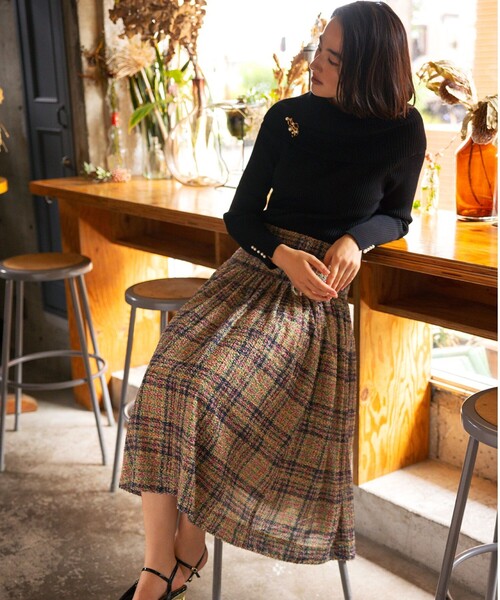 【セール】ELENAオフショル風 ニットプルオーバー（ニット/セーター）｜組曲（クミキョク）