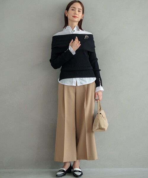 【セール】ELENAオフショル風 ニットプルオーバー（ニット/セーター）｜組曲（クミキョク）