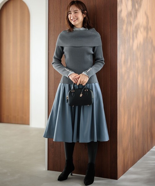 【セール】ELENAオフショル風 ニットプルオーバー（ニット/セーター）｜組曲（クミキョク）