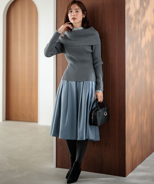 【セール】ELENAオフショル風 ニットプルオーバー（ニット/セーター）｜組曲（クミキョク）