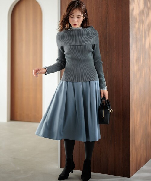 【セール】ELENAオフショル風 ニットプルオーバー（ニット/セーター）｜組曲（クミキョク）