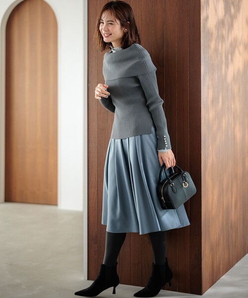 【セール】ELENAオフショル風 ニットプルオーバー（ニット/セーター）｜組曲（クミキョク）