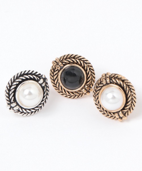 niko and...(ニコアンド)の「モチーフメタルコンビイヤリング(イヤリング・レディース・イエロー/ブラック/グレー・0)」の4枚目の写真