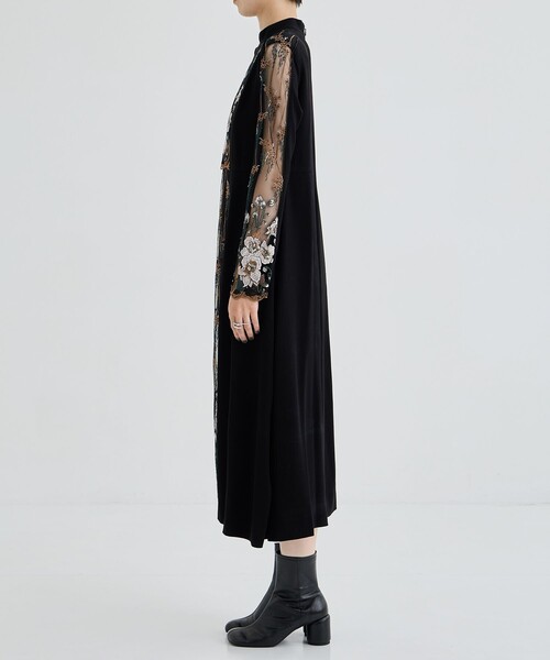 MURRAL(ミューラル)の「【MURRAL/ミューラル】Framed flower lace dress(ワンピース・レディース・ブラック/ネイビー・1/000)」の6枚目の写真