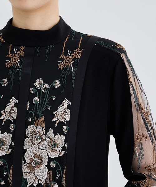 MURRAL(ミューラル)の「【MURRAL/ミューラル】Framed flower lace dress(ワンピース・レディース・ブラック/ネイビー・1/000)」の9枚目の写真