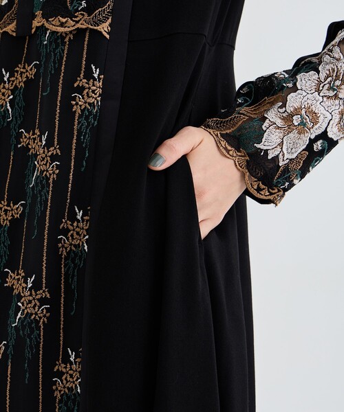 MURRAL(ミューラル)の「【MURRAL/ミューラル】Framed flower lace dress(ワンピース・レディース・ブラック/ネイビー・1/000)」の10枚目の写真