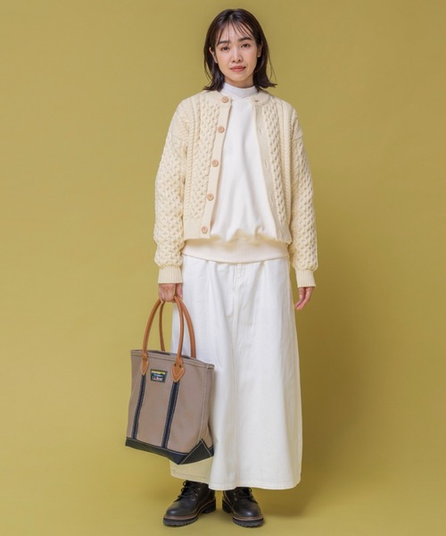 L.L.Bean（エルエルビーン）の「【JAPAN EDITION】ウェイン・フィッシャーマンズ・カーディガン（カーディガン/ボレロ・レディース・ネイビー/ダークネイビー/アイボリー・MEDIUM）」の8枚目の写真