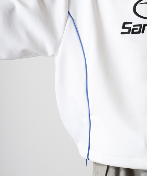Jungle Storm(ジャングルストーム)の「Piping metal PT pullover hoodie / パイピングメタルPTプルオーバーパーカー フーディー unisex(パーカー・メンズ・ブラック/オフホワイト・M/L)」の13枚目の写真