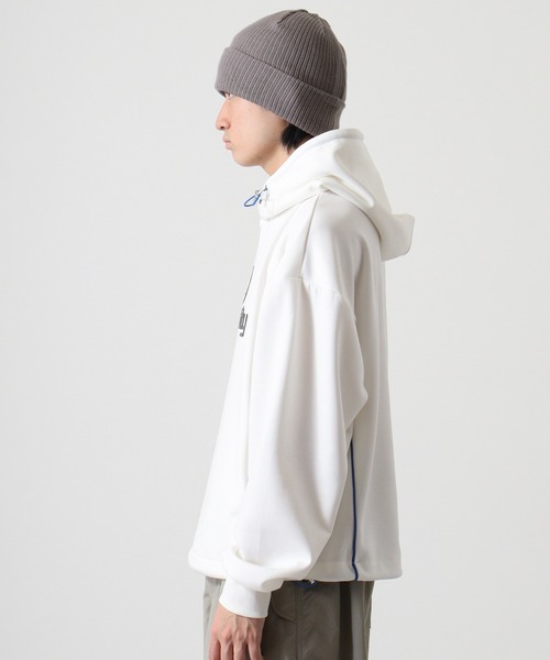 Jungle Storm(ジャングルストーム)の「Piping metal PT pullover hoodie / パイピングメタルPTプルオーバーパーカー フーディー unisex(パーカー・メンズ・ブラック/オフホワイト・M/L)」の8枚目の写真