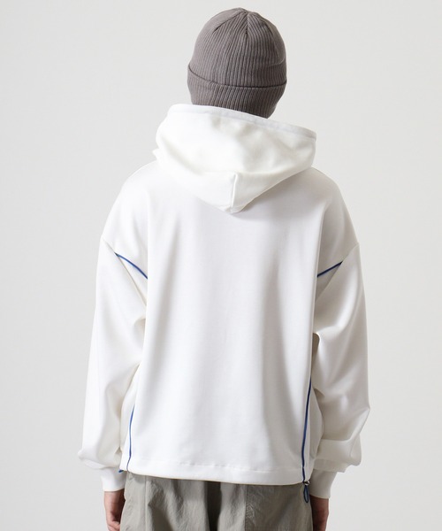 Jungle Storm(ジャングルストーム)の「Piping metal PT pullover hoodie / パイピングメタルPTプルオーバーパーカー フーディー unisex(パーカー・メンズ・ブラック/オフホワイト・M/L)」の9枚目の写真