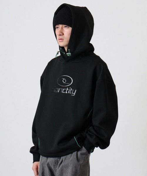 Jungle Storm(ジャングルストーム)の「Piping metal PT pullover hoodie / パイピングメタルPTプルオーバーパーカー フーディー unisex(パーカー・メンズ・ブラック/オフホワイト・M/L)」の17枚目の写真