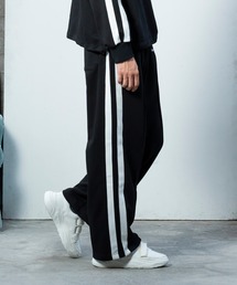 Glanss（グランス）の「glanss logo sweat pants / ロゴユニフォームラインスウェットパンツ ドローコード付【ユニセックス】（スウェットパンツ）」