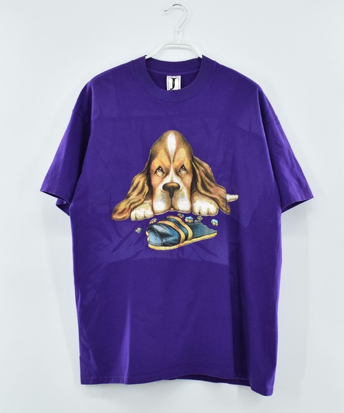 【ヴィンテージ古着】90’s 犬 アニマルプリントTシャツ USA製（Tシャツ/カットソー）｜VINTAGE（ヴィンテージ）