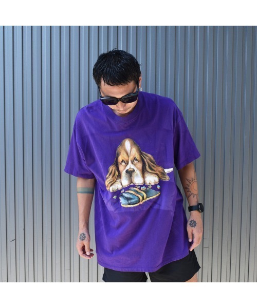 【ヴィンテージ古着】90’s 犬 アニマルプリントTシャツ USA製（Tシャツ/カットソー）｜VINTAGE（ヴィンテージ）