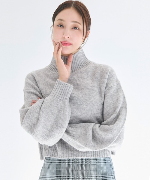 袖バルーンボトルネックニット（ニット/セーター）｜coca（coca