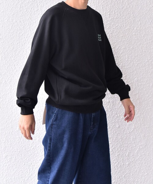 SHIPS any（シップス エニィ）の「SHIPS any: BLAH BLAH BLAH. ワンポイント 刺繍 ラグラン ルーズ スウェット◇（スウェット・メンズ・ブラック/ネイビー/グレー・MEDIUM/LARGE/X-LARGE）」の22枚目の写真