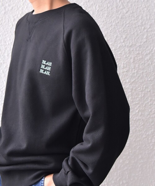 SHIPS any（シップス エニィ）の「SHIPS any: BLAH BLAH BLAH. ワンポイント 刺繍 ラグラン ルーズ スウェット◇（スウェット・メンズ・ブラック/ネイビー/グレー・MEDIUM/LARGE/X-LARGE）」の21枚目の写真