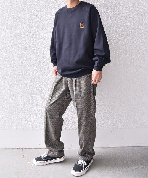 SHIPS any（シップス エニィ）の「SHIPS any: BLAH BLAH BLAH. ワンポイント 刺繍 ラグラン ルーズ スウェット◇（スウェット・メンズ・ブラック/ネイビー/グレー・MEDIUM/LARGE/X-LARGE）」の19枚目の写真