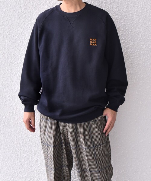 SHIPS any（シップス エニィ）の「SHIPS any: BLAH BLAH BLAH. ワンポイント 刺繍 ラグラン ルーズ スウェット◇（スウェット・メンズ・ブラック/ネイビー/グレー・MEDIUM/LARGE/X-LARGE）」の16枚目の写真