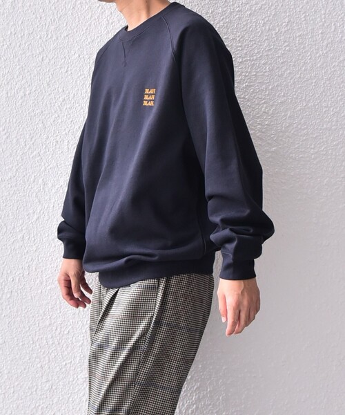 SHIPS any（シップス エニィ）の「SHIPS any: BLAH BLAH BLAH. ワンポイント 刺繍 ラグラン ルーズ スウェット◇（スウェット・メンズ・ブラック/ネイビー/グレー・MEDIUM/LARGE/X-LARGE）」の14枚目の写真