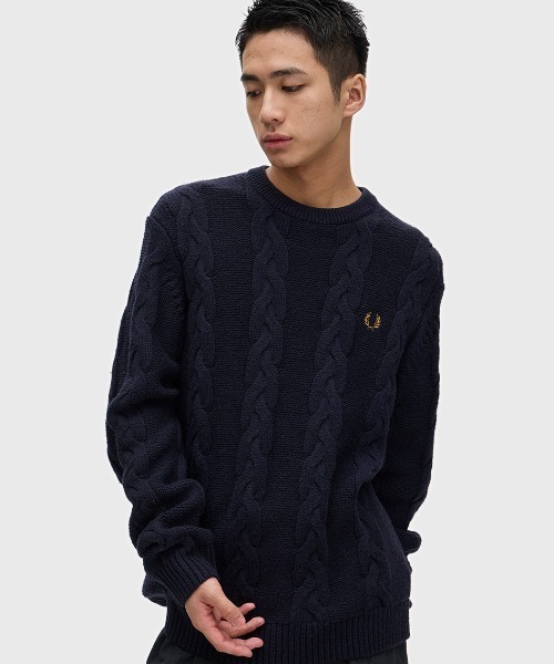 FredPerry ニットセーター セール】Chunky Cable Knit Jumper／チャンキーケーブルセーター