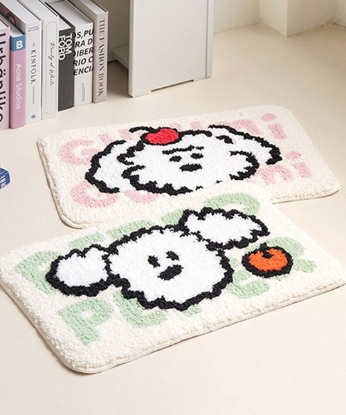 B@TT ロゴ刺繍 ラグ Romane corp.／BB Ultra Rug/韓国雑貨/ブランチブラザー（ラグ/マット