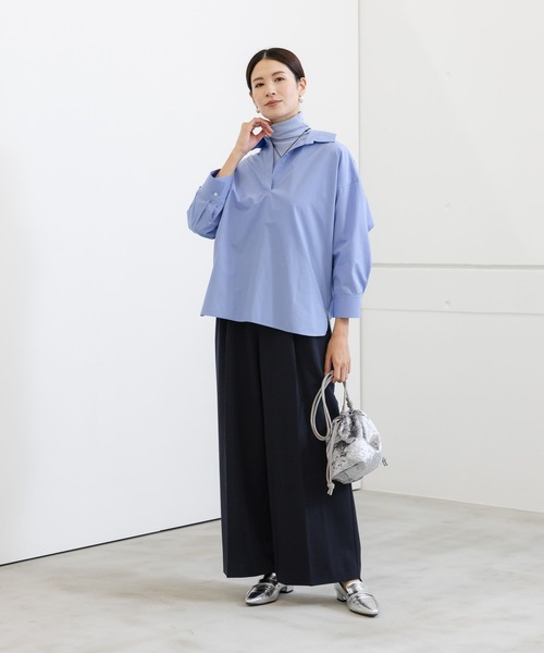 Elura(エルーラ)の「【冬パンツの新定番が登場!】TRストレッチワイドパンツ<低身長サイズあり>/147954(その他パンツ・レディース・グレイッシュベージュ/オフホワイト/ダークネイビー・LARGE/FREE(S)/MEDIUM)」の16枚目の写真