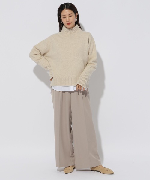 Elura(エルーラ)の「【冬パンツの新定番が登場!】TRストレッチワイドパンツ<低身長サイズあり>/147954(その他パンツ・レディース・グレイッシュベージュ/オフホワイト/ダークネイビー・LARGE/FREE(S)/MEDIUM)」の19枚目の写真