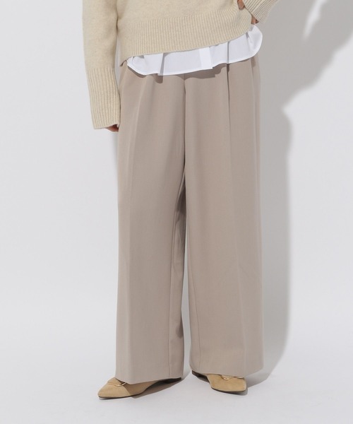 Elura(エルーラ)の「【冬パンツの新定番が登場!】TRストレッチワイドパンツ<低身長サイズあり>/147954(その他パンツ・レディース・グレイッシュベージュ/オフホワイト/ダークネイビー・LARGE/FREE(S)/MEDIUM)」の20枚目の写真
