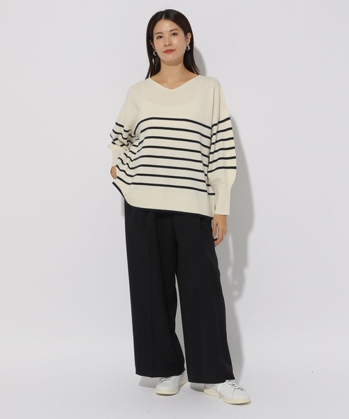 Elura(エルーラ)の「【冬パンツの新定番が登場!】TRストレッチワイドパンツ<低身長サイズあり>/147954(その他パンツ・レディース・グレイッシュベージュ/オフホワイト/ダークネイビー・LARGE/FREE(S)/MEDIUM)」の22枚目の写真