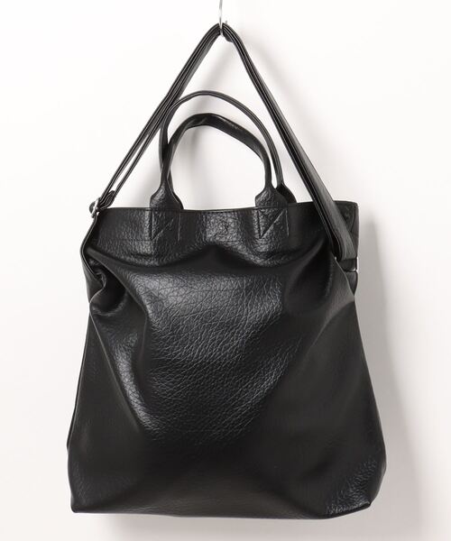 セール】【A4収納可・2WAY】レザータッチ口折れトップショルダーバッグ