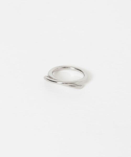 SMELLY（スメリー）の「ステンレスオーバーラップリング（リング・レディース・シルバー・11）」の4枚目の写真