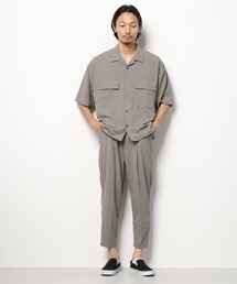 ARCHIVER（アーカイバ）の「【Bling leads】セットアップ商品＊梨地オープンカラーシャツ＆イージーテーパードパンツ（セットアップ）」