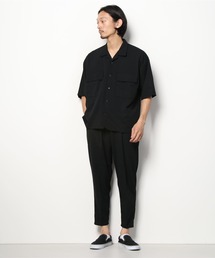 Bling Leads（ブリングリーズ）の「【Bling leads】セットアップ商品＊梨地オープンカラーシャツ＆イージーテーパードパンツ（セットアップ）」