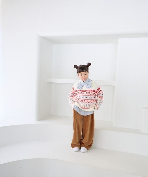 LOWRYS FARM(ローリーズファーム)の「5GJQニットLS 247414(ニット/セーター・キッズ・オフホワイト/ブルー・110cm/120cm/130cm/140cm/150cm)」の3枚目の写真