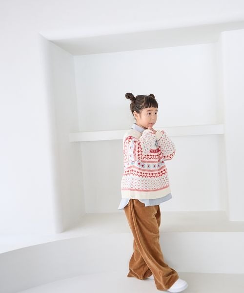 LOWRYS FARM(ローリーズファーム)の「5GJQニットLS 247414(ニット/セーター・キッズ・オフホワイト/ブルー・110cm/120cm/130cm/140cm/150cm)」の6枚目の写真