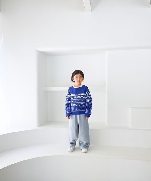 LOWRYS FARM(ローリーズファーム)の「5GJQニットLS 247414(ニット/セーター・キッズ・オフホワイト/ブルー・110cm/120cm/130cm/140cm/150cm)」の10枚目の写真