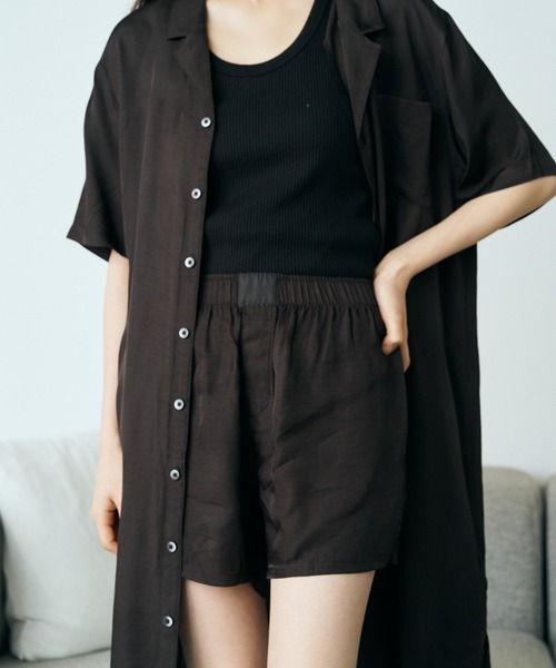 Calvin Klein（カルバン・クライン）の「Calvin Klein/カルバンクライン BOXER SLIM リープショーツ（その他パンツ・レディース・ブラウン/オフホワイト・L/M/S/XS）」の15枚目の写真