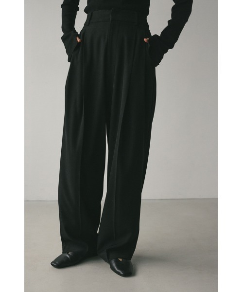 STYLEMIXER(スタイルミキサー)の「【WEB限定】ベーシックツータックパンツロング(スラックス・レディース・グレー/アイボリー/ブラック/ブラウン・SMALL/MEDIUM/LARGE)」の3枚目の写真