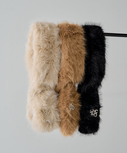 Chico（チコ）の「ブローチ付きティペット（マフラー・レディース・アイボリー/ブラウン/ブラック・FREE）」の5枚目の写真