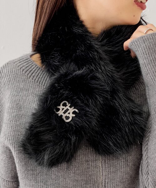 Chico（チコ）の「ブローチ付きティペット（マフラー・レディース・アイボリー/ブラウン/ブラック・FREE）」の13枚目の写真