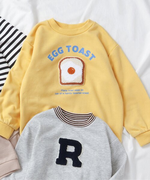 apres les cours（アプレレクール）の「【リンク】8柄バラエティモチーフトレーナー（スウェット・キッズ・ピンク/ブラウン/アイボリー/イエロー/ミント/ラベンダー/その他2/ベージュ・90/100/110/120/80/130/140）」の6枚目の写真