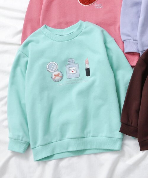 apres les cours（アプレレクール）の「【リンク】8柄バラエティモチーフトレーナー（スウェット・キッズ・ピンク/ブラウン/アイボリー/イエロー/ミント/ラベンダー/その他2/ベージュ・90/100/110/120/80/130/140）」の4枚目の写真