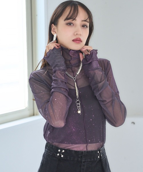 HARE（ハレ）の「スノーガラシアートップス(HARE)（Tシャツ/カットソー・レディース・パープル/ブルー・FREE）」の2枚目の写真