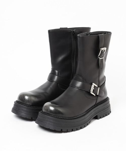 PAGEBOY（ページボーイ）の「アソートエンジニアブーツ（ブーツ・レディース・ブラック/グレー・LARGE/MEDIUM）」の3枚目の写真