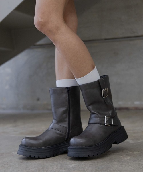 PAGEBOY（ページボーイ）の「アソートエンジニアブーツ（ブーツ・レディース・ブラック/グレー・LARGE/MEDIUM）」の13枚目の写真