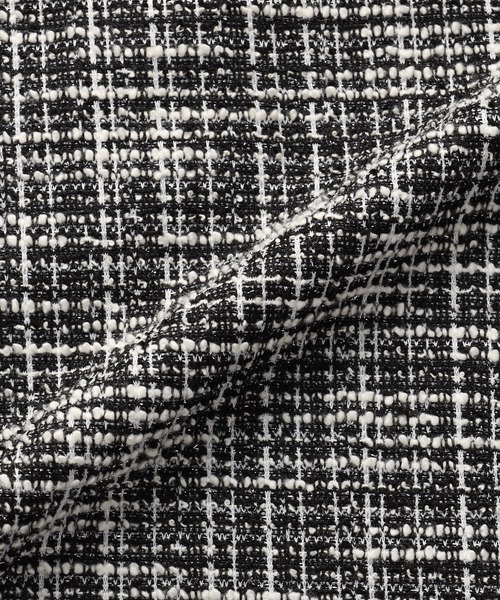 CROSS FUNCTION（クロスファンクション）の「《洗える・ストレッチ・シワになりにくい》正解 ツイードノーカラージャケット【CF/クロスファンクション】（ノーカラージャケット・レディース・ブラック/アイボリー・LL/M/L）」の20枚目の写真