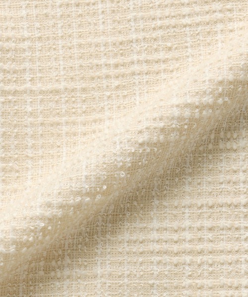 CROSS FUNCTION（クロスファンクション）の「《洗える・ストレッチ・シワになりにくい》正解 ツイードノーカラージャケット【CF/クロスファンクション】（ノーカラージャケット・レディース・ブラック/アイボリー・LL/M/L）」の21枚目の写真